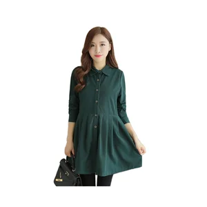 Spring and Autumn New 2026 Fashion Corduroy Top Loose Maternity Dress