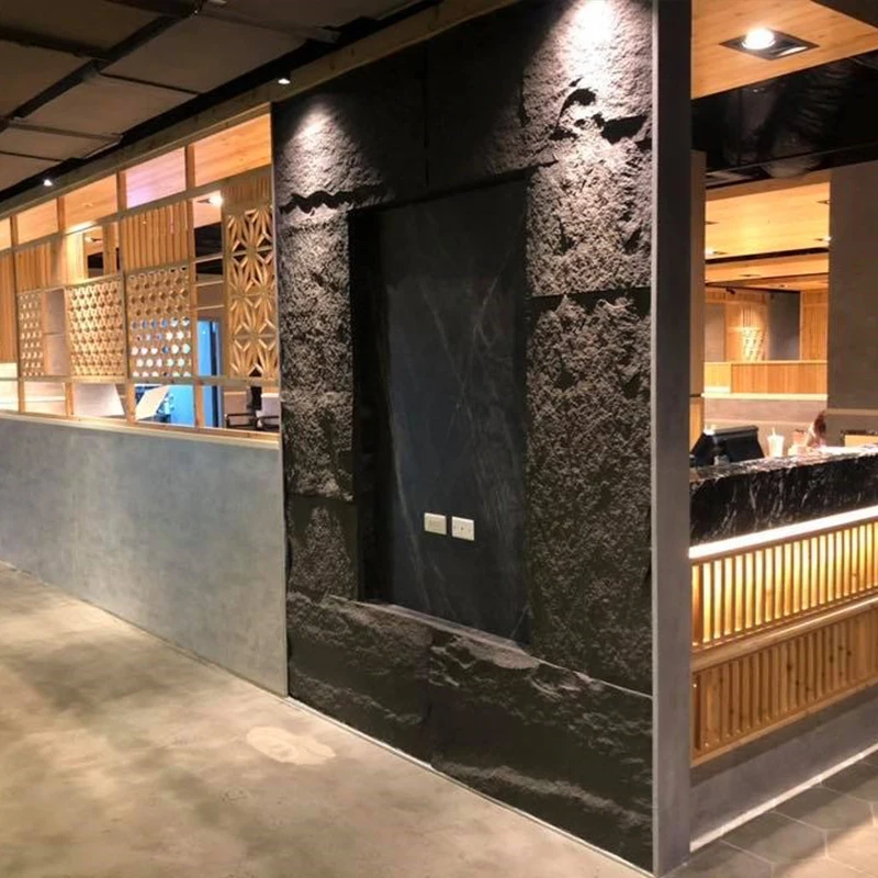 Light Weight PU Large Faux Stone Rock 3d Sound Proof Wall Panels for House Decoration
