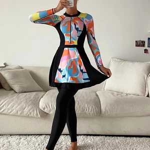 No Moq Muslim 3 Piece Clothing Swimming Clothes Women Muslim Swim Suit