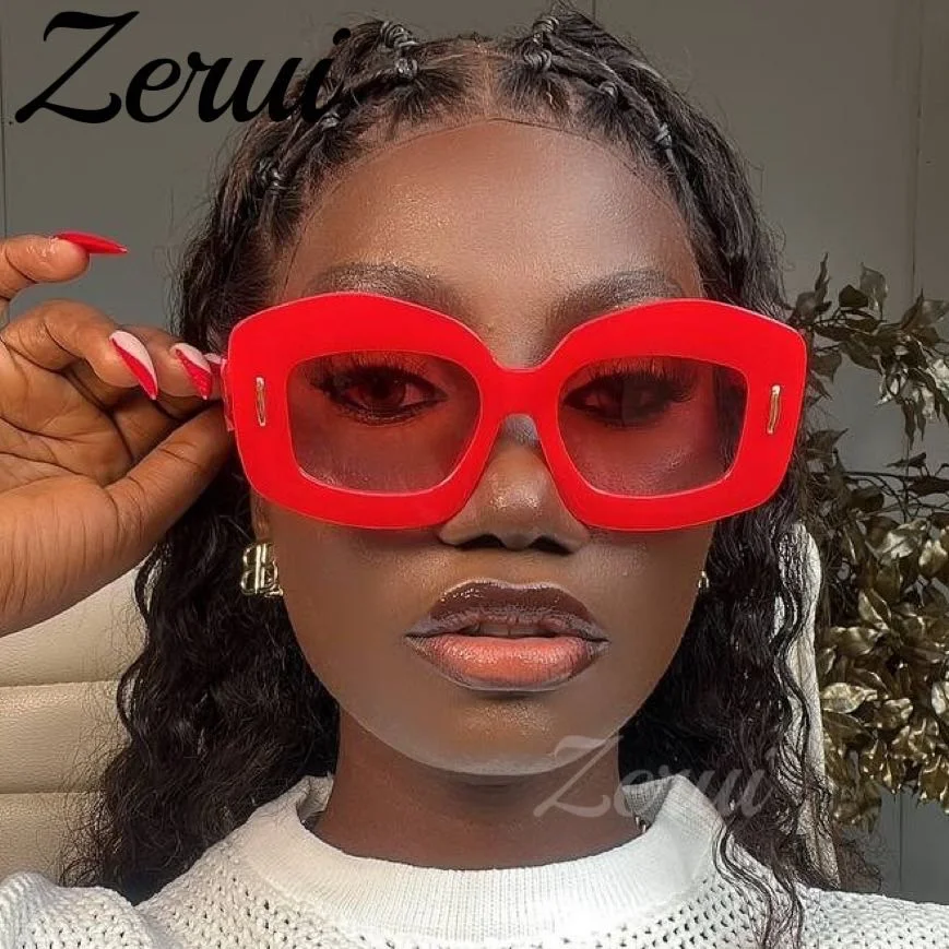 Customized Logo Jelly Color Square Women Fashion Sunglasses