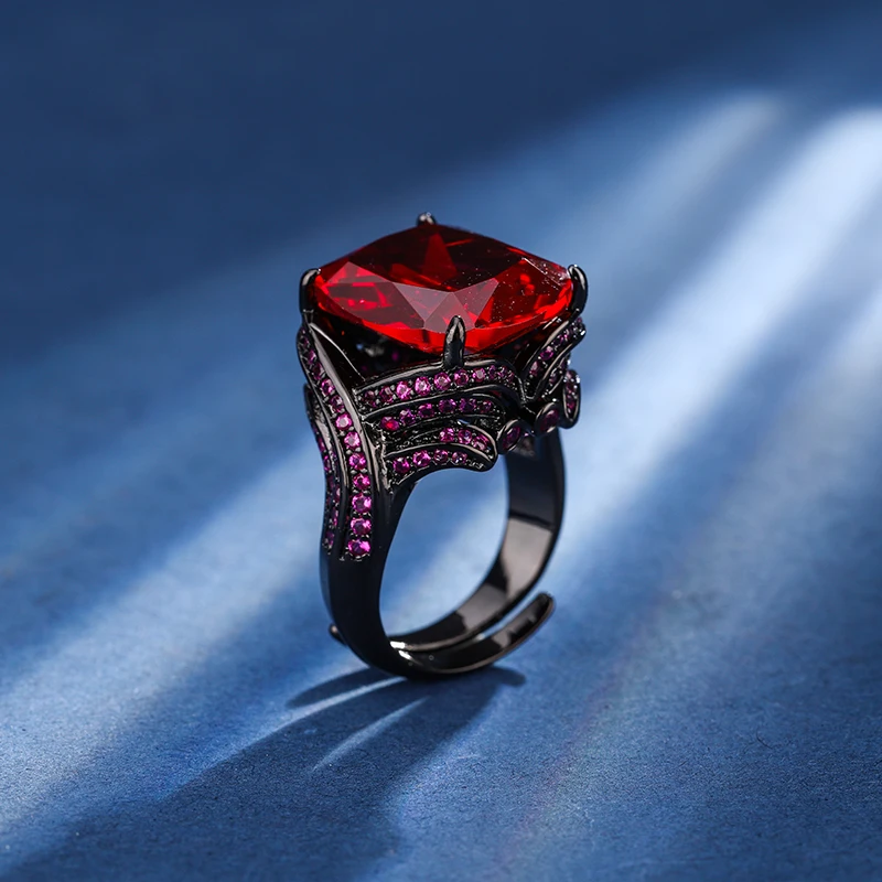 Bague Rubis Rouge Bague Rouge Femme Grosse Pierre Rubis Rouge