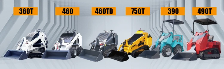 product free shipping ce skid steer loader wheel electric tracked mini front end skid steer loader with attachments-56