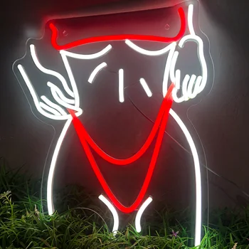 Sexy Lady Neon sign USB Led Light Acrylic Transparent Customizable Birthday Party Neon sign Wall Decoration