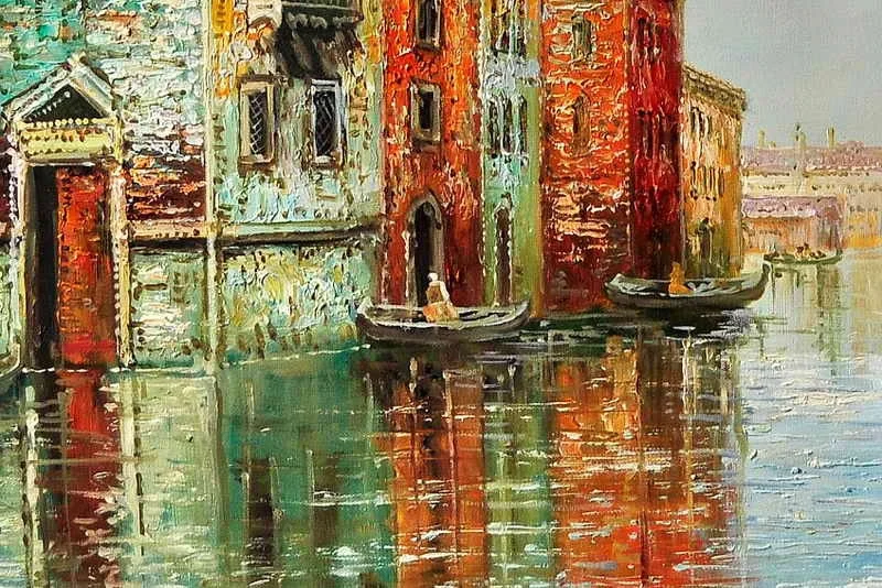 ヴェネツィア油絵 オリジナルイタリア絵画 ヴェネツィアアート