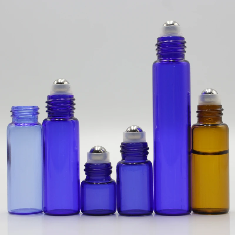 Free Sample Cosmetics Logo Packaging Perfume Essential Oil Glass Container Roller Bottles