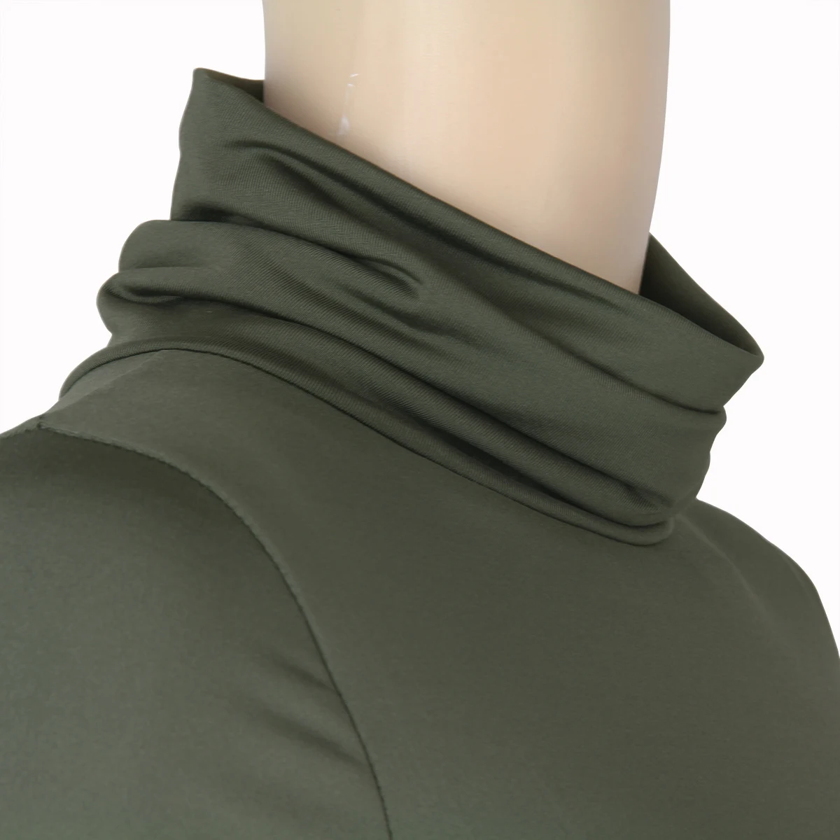 Custom Long Sleeve High Neck Solid Color Women Sexy Tight Fashion Woman Blouses Compression Women Autumn