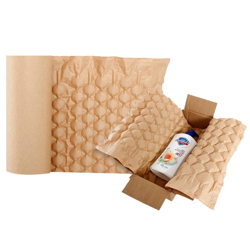 100 Biodegradable Kraft Paper Air Cushion Bubble For Packaging