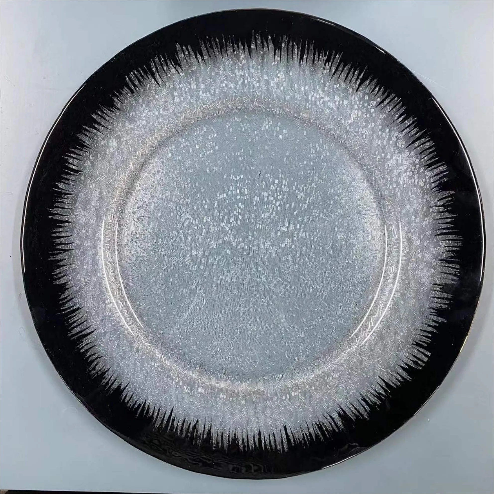 Ztp053 Wholesale Glass Charger Plates For Wedding Events Table