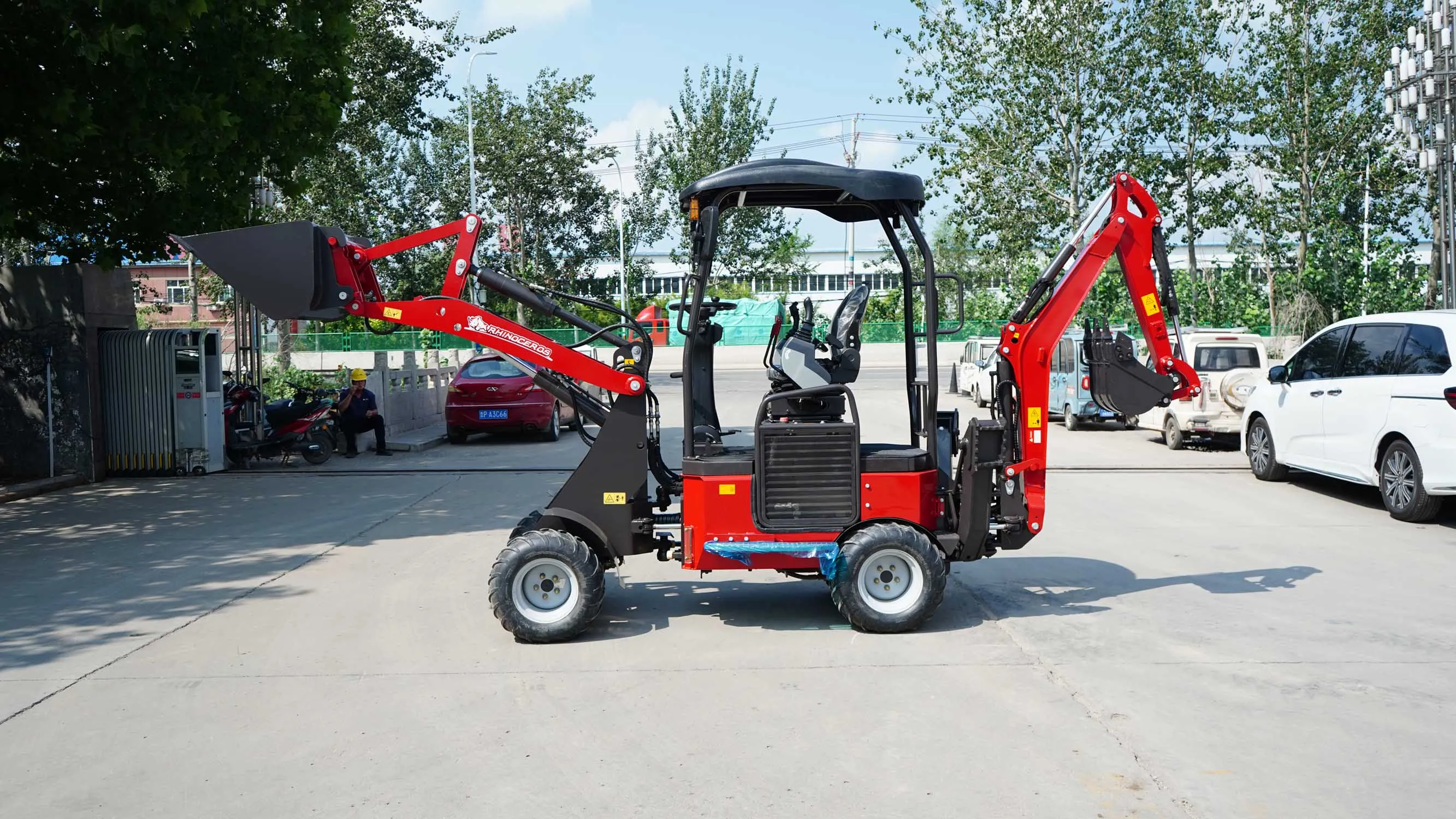 Rhinoceros XN228 Backhoe Loader - Kubota Engine, 1 Year Warranty