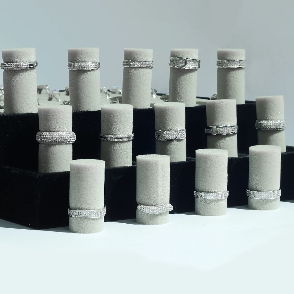 Бархатная модель роскошные панели витрина кольцо серьги кулон ожерелье подставки производство ювелирных изделий дисплей