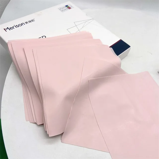 Merison NS.6.M.G Malaysian Raw Materials Dental Rubber Dam Pink for Children with High Elasticity Thickness 0.22mm 52pcs/box