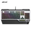 AIKUN GX920 Wired RGB Backlight Gaming Keyboard Mechanical Switches Multimedia  Full Size Keyboards Two USB Hub