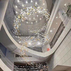 ECOJAS New Project Lighting Hand Made Glass Chandelier for INC Coffee Shop Project Solution