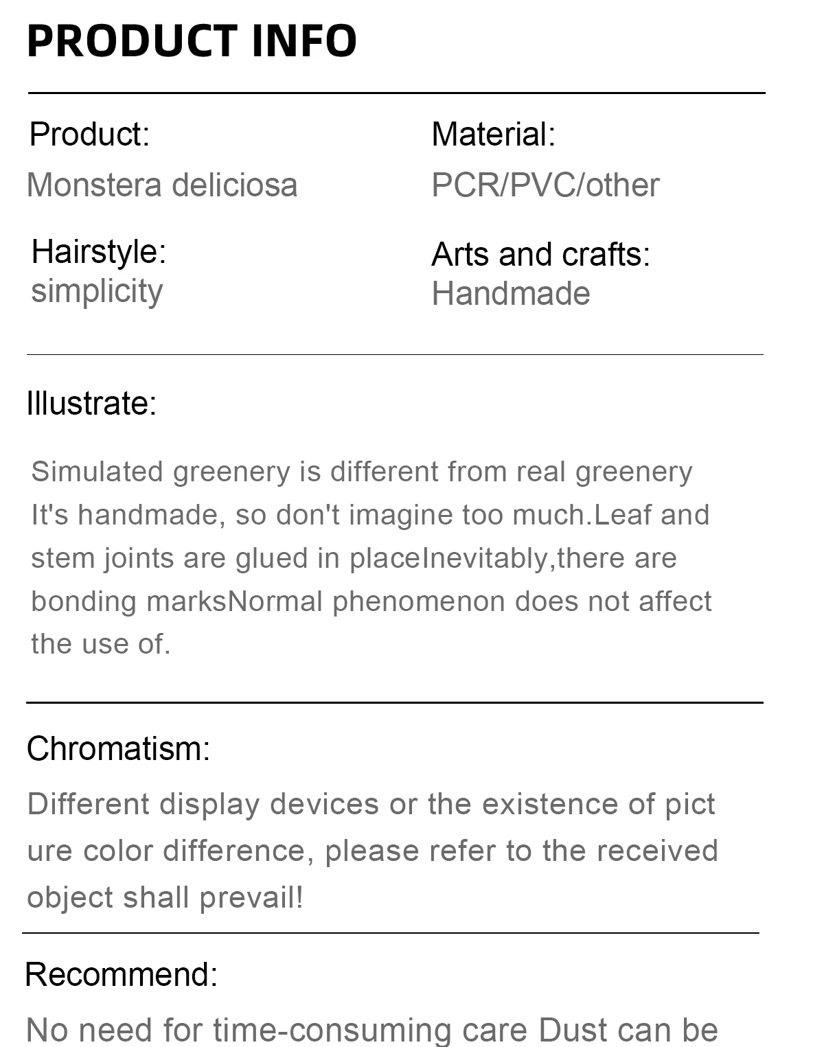 Monstera Deliciosa Artificial Indoor/Outdoor Green Grass Tree Big PE Plastic Faux Design for Home Easter Occasions Office manufacture