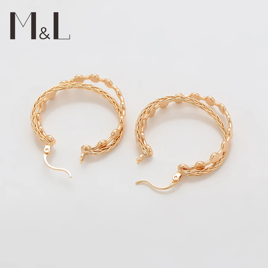 M&l X000704048 Xuping Jewelry Gold Earring Hoops 18k Custom Gold Charm