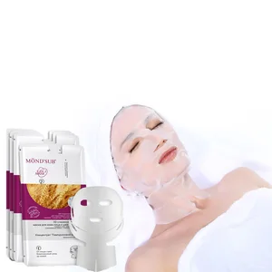 Wholesale Skin Care 3 in 1 Mask Anti Wrinkle Hyaluronic Acid Vegetable Protein Oat Protein 3D Hanging Ears Face & Neck Mask