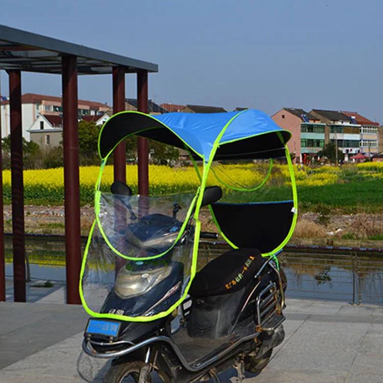 Full Covered Electric Bike Umbrella Outdoor Windproof Sunshade Cover