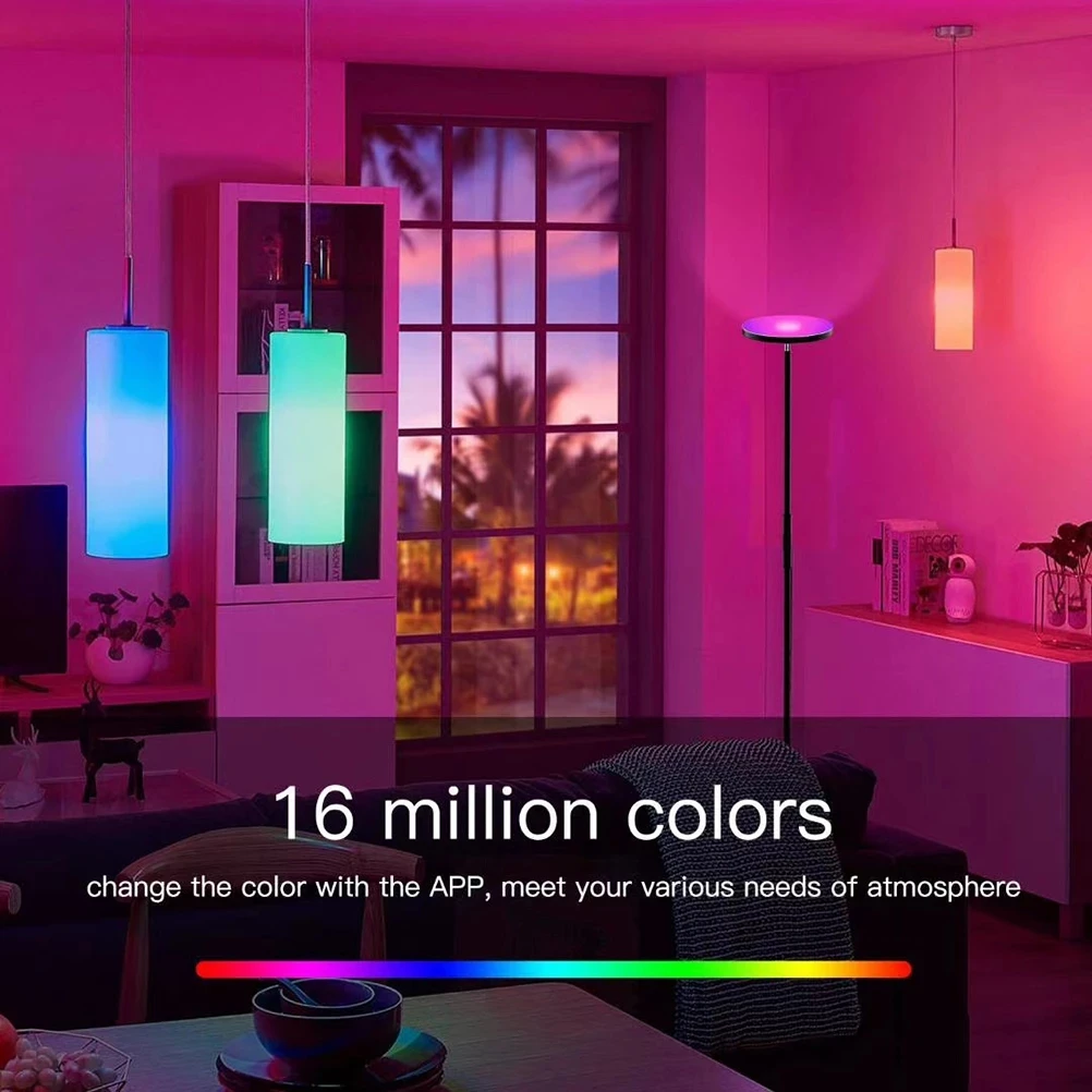 24 Вт умная Напольная Лампа Wifi светодио дный цветной RGB напольный светильник с регулируемой яркостью торшер лампа голосовым управлением для вечерние гостиной
