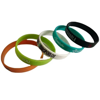 personalized ink injected wrist band rubber bracelet custom logo silicone wristband for promotional business gifts