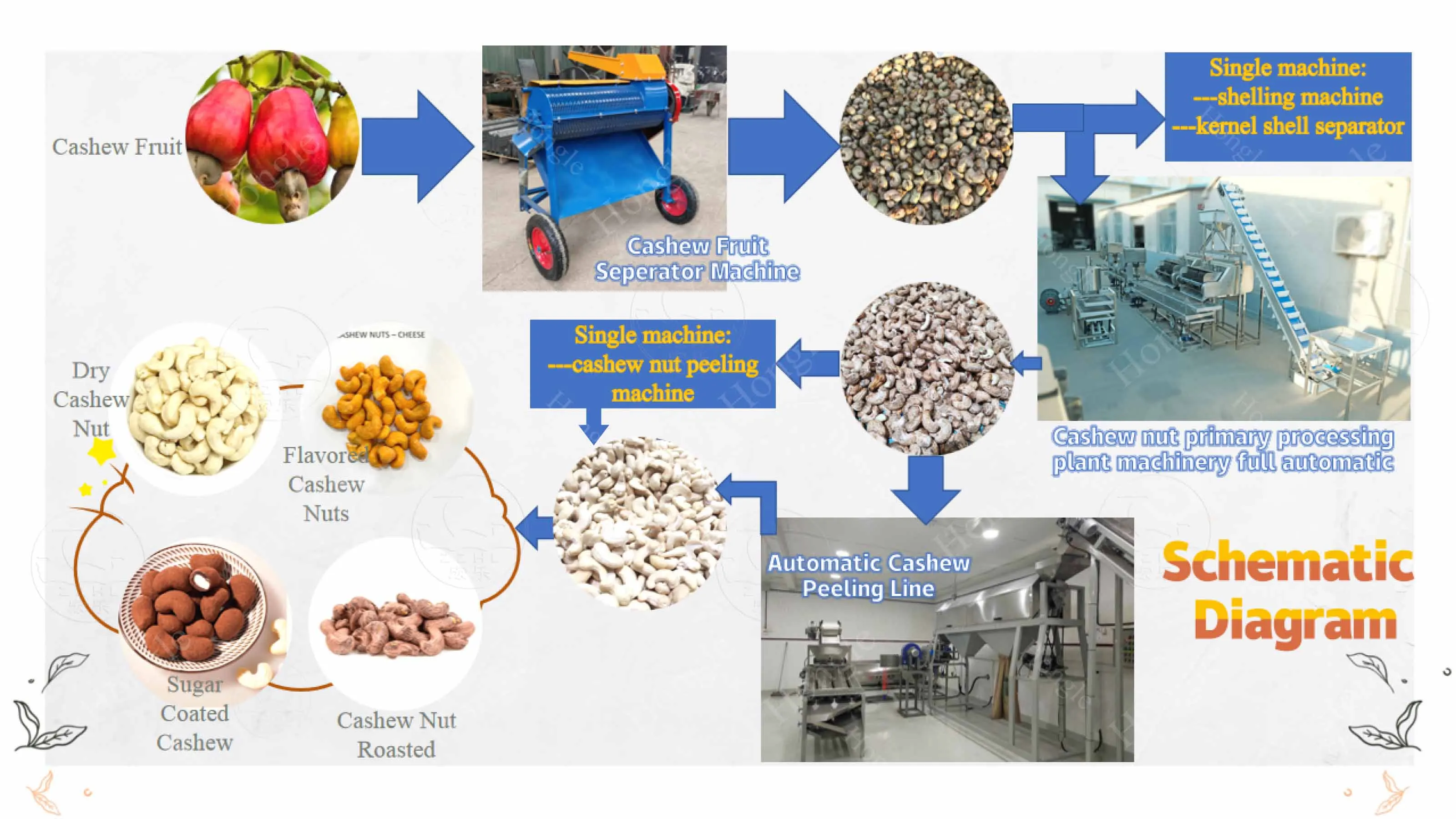 Industrial Cashew Nut Shelling Peeling Packing Processing Machine Line Plant Automatic Cashew Nut Sheller Machine factory