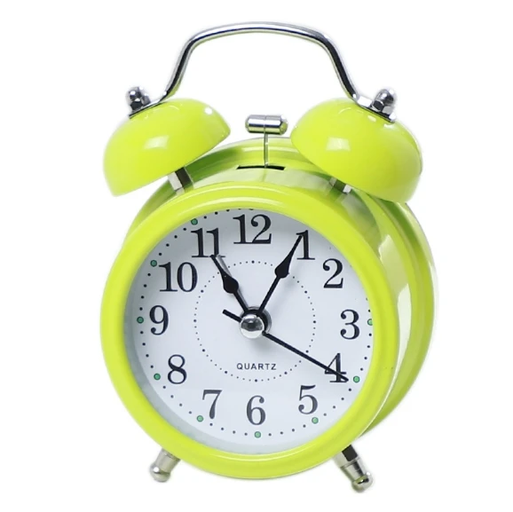 2024 Night Light Aloud Alarm Button Backlight Silent Quartz Alarm Clock Children Classic Bell Alarm Clock With Roman Numerals