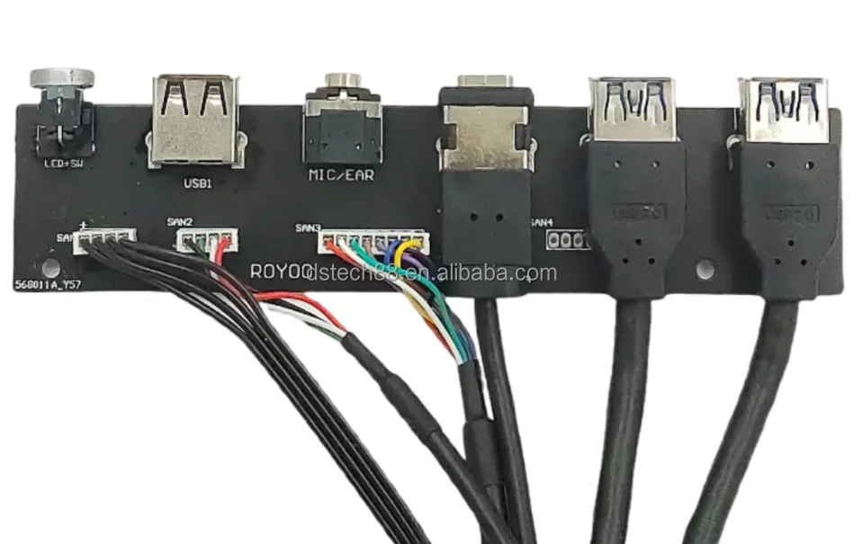 Desktop Computer Case Cable Front Panel With Usb3.0x2 And Usb2.0 Hd