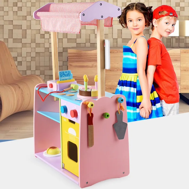 Пазл для раннего образования детей семейный деревянный хлебобулочный магазин и кассовый аппарат комбинированная кухня игрушечный