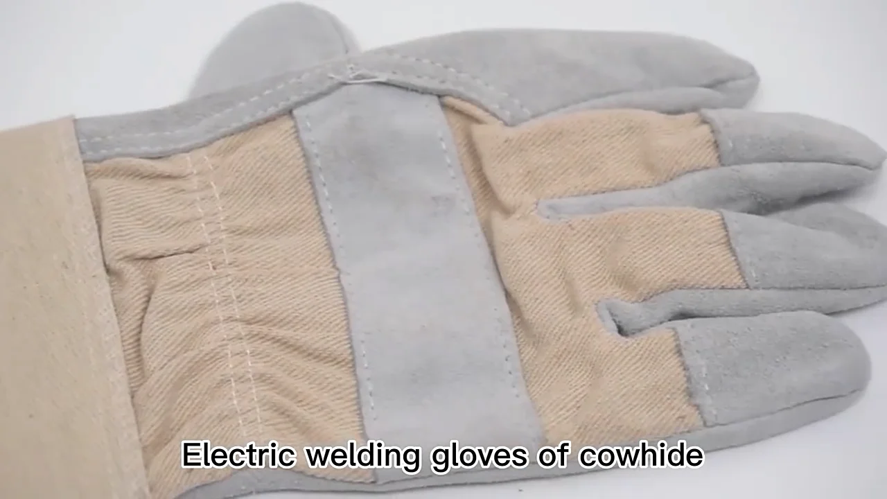 Wholesale Custom Leather Work Gloves Heavy Duty Yellow En 388 Safety Heat Resistant Argon Stick