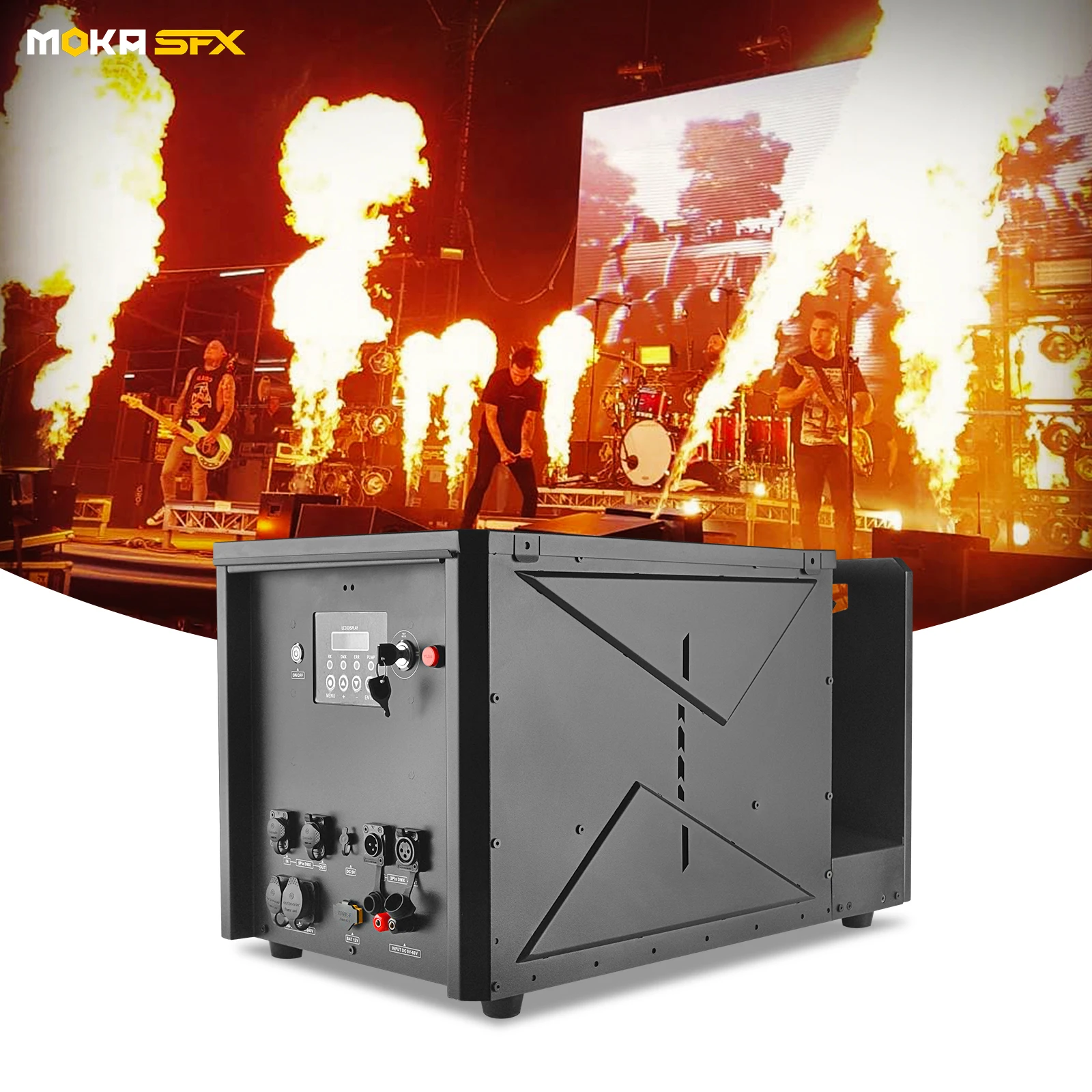 MOKA SFX DMX Rainproof IP65 Flame Thrower Projector 8-10M