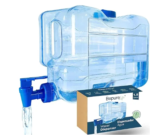BPA Free Blue Color  Push Style Plastic Water  Spigot Water Faucet Valve Tap Plastic Spout Replacement for Water Dispenser Use