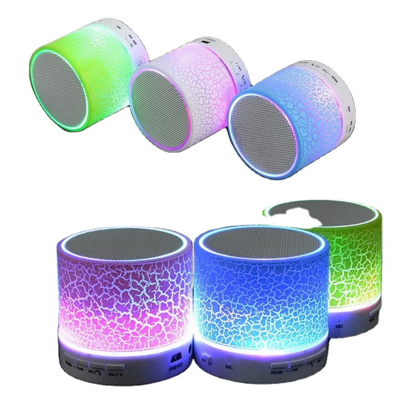 LED Colorful Lights Speaker Portable Bluetooth Speaker for Bedroom Outdoor Music Sound MP3 Player