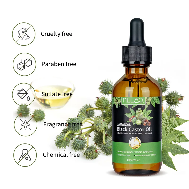Customized Organic Pure Cold Pressed and Hexane Free Raw Vietnamese Hair Natural Eyelashes Hair Growth Castor Oil for Black Hair