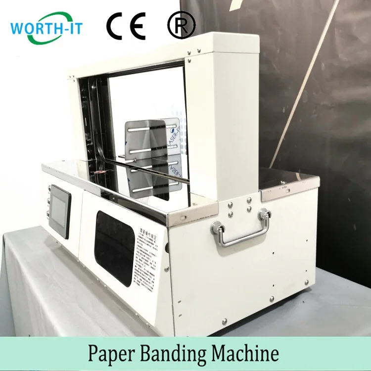 Bank Note Bundle Edge Banding Machine Paper Tape Banding Machine