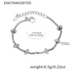 E667-steel color beaded bracelet 154cm