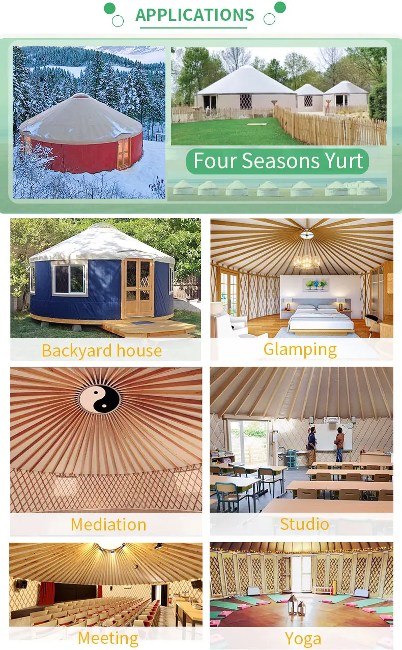 Steel Frame Yurt Tent Wooden Yurts Ger Wood Yurts For Sale With Track