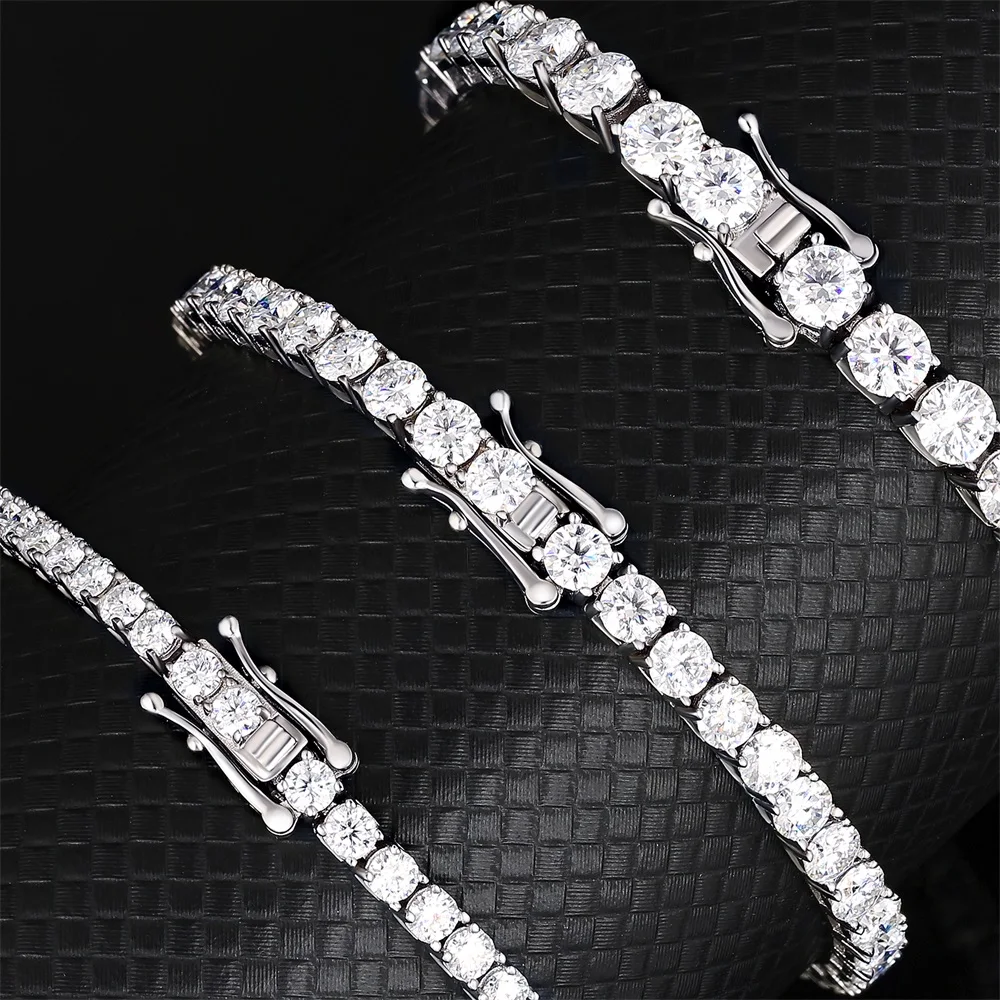 3mm Tennis Necklace Bracelet TK Hot Sale Women's Fashion Jewelry D Color VVS Moissanite Tennis Chain Necklace