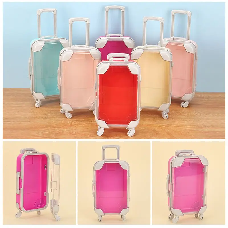 Luxury Mini Suitcase Luggage Eyelash Packaging Box Plastic Mini Suitcase For Lipgloss Empty Lash