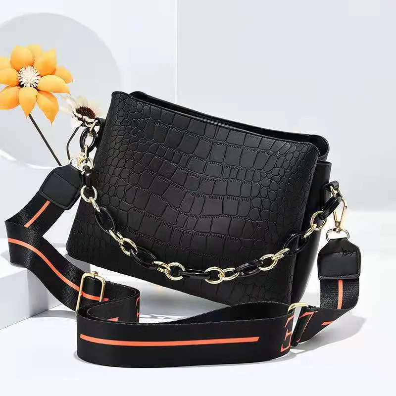 Custom New crocodile Grain Leisure Bucket Best Selling Ins Bags for Women Sac Main Femm Sac Bolsos De Mujer