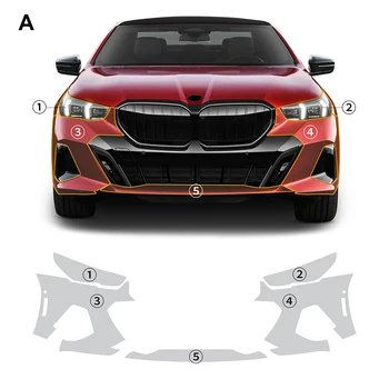 For BMW 5 Series G60 M Sport Edition 24+ Full Body Clear Protective Film Invisible Car Coat PPF Lamp