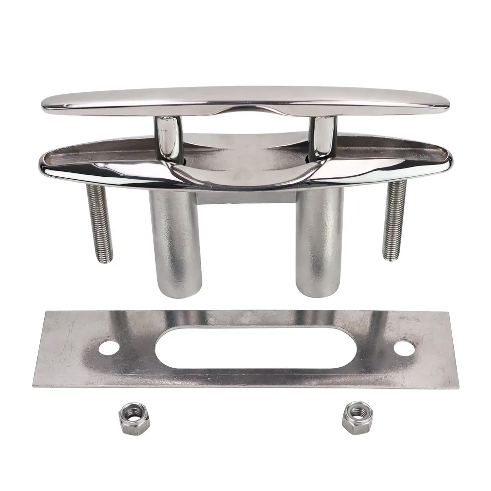 Most Popular Marine Hardware Mooring Cleat Stainless Steel Cable Dual Cleat Marine Hatch Cover Cleat