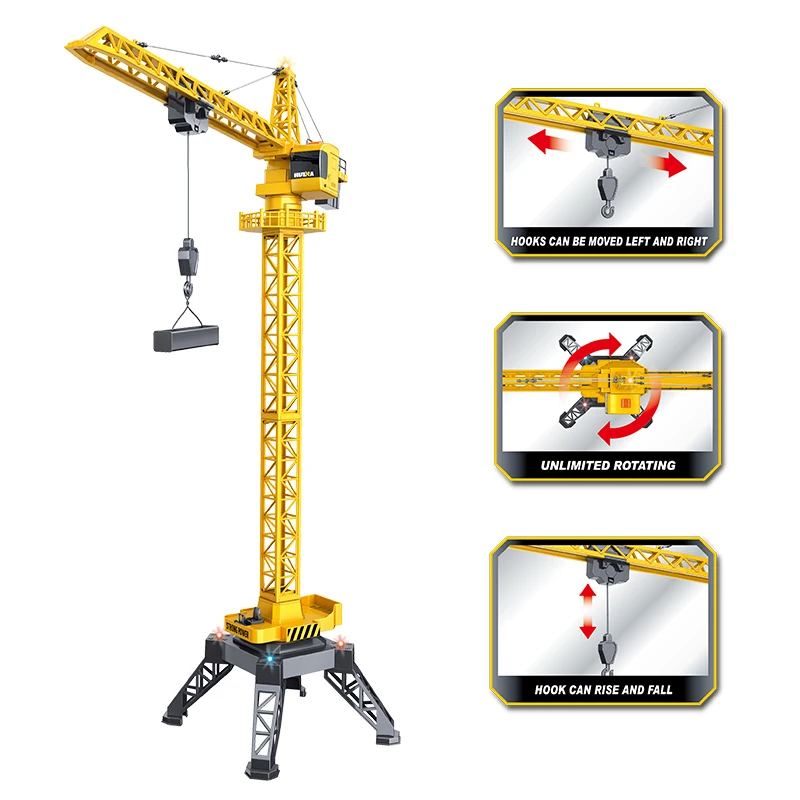 Huina 1585 RC Metal Tower Crane Toy - Remote Control