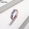 14K Rose Gold+Royal Blue
