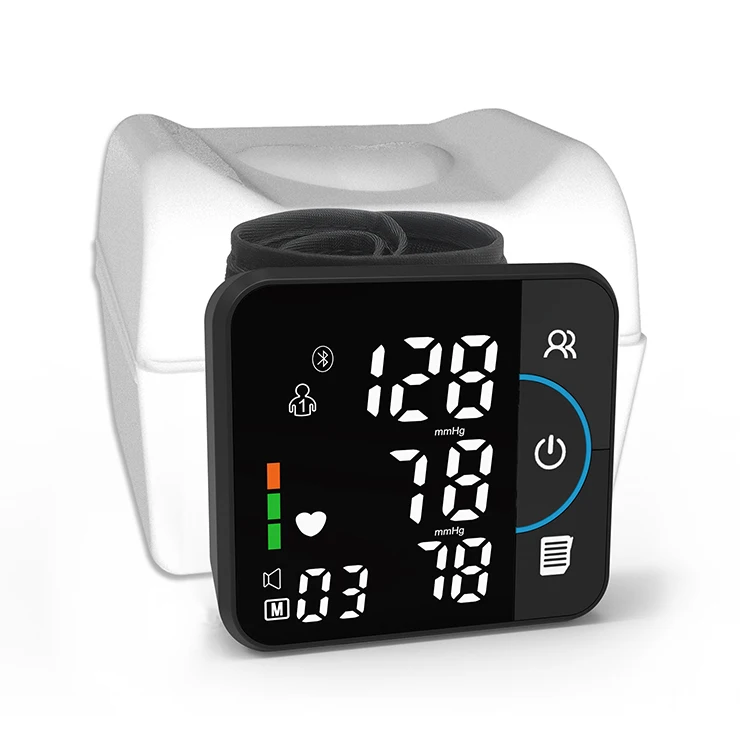 LED Screen Voice Broadcast USB Charging Rechargeable Wrist Blood Pressure Monitor