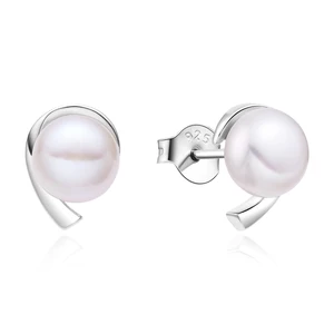 925 Sterling Silver Freshwater Pearl Simple Hypoallergenic Everyday Jewelry Earrings Stud