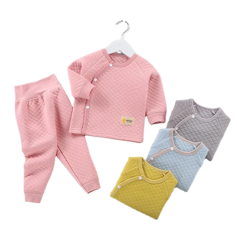 Thick And Warm 100% Cotton Thermal Pajama Set For Kids Long John