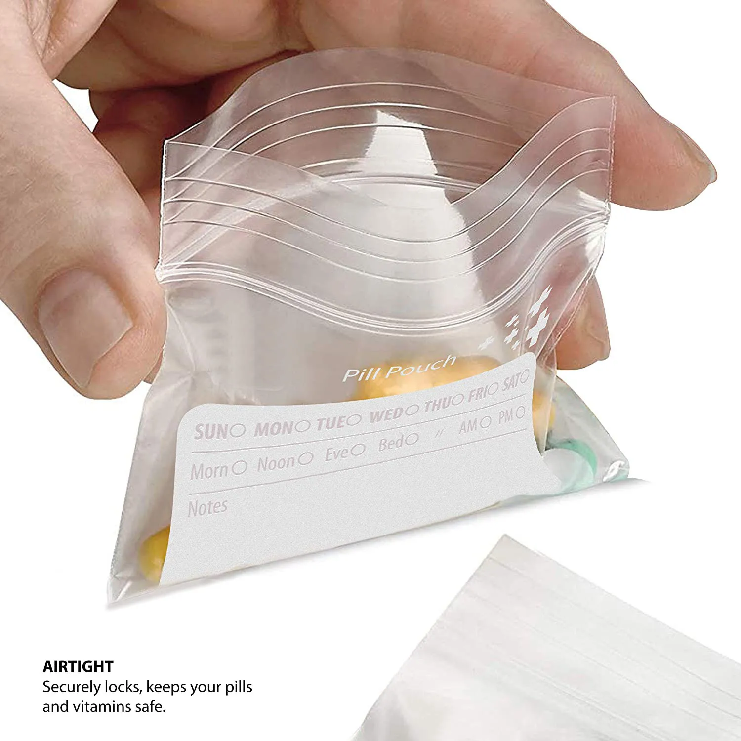 Source Plastic Zipper Pharmacy Bag Reusable bag Ziplock Pill Pouch Bags for  Medicine/pills/ drugs with Write-on Labels on m.