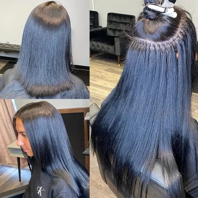 I Tip Hair Extension Straight Human Hair 1g/Strand 50g/Set Capsule Keratin Fusion 26inch_voghion.com
