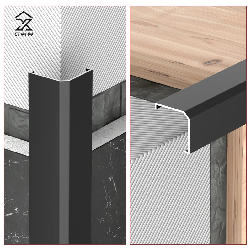 Support Customization L Shape Corner Edge Protector Metal Tile Trim Aluminum Alloy Edge Trim profile Wall supplier