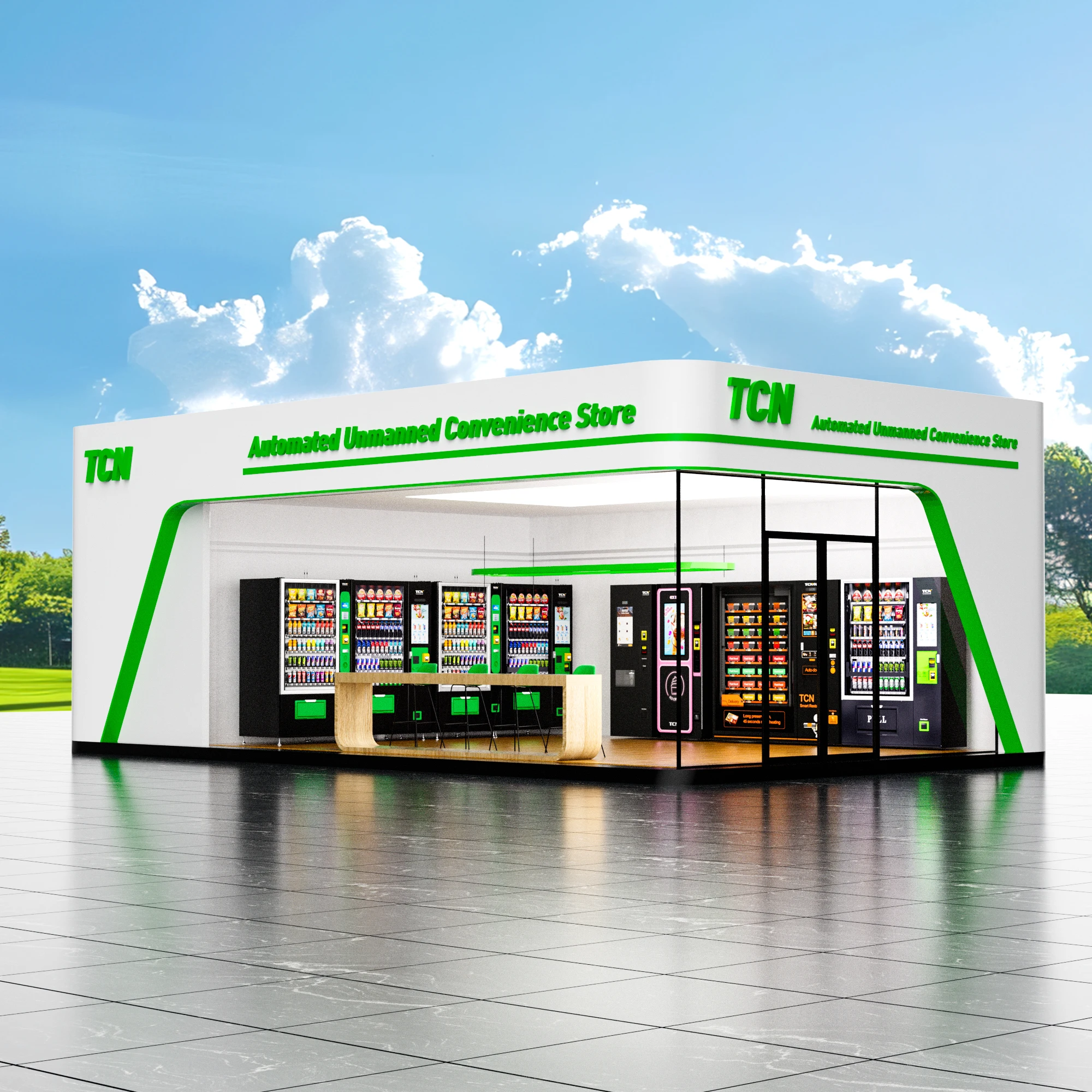 TCN Europe Unmanned Convenience Store Vending Machine Snacks Drinks Combo Vending Machine