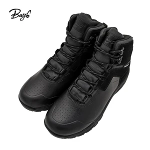 China Factory Non-slip Rubber Split Leather Waterproof Men Outdoor Hiking Work Boots